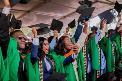 Students at the graduation ceremony