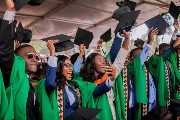 Students at the graduation ceremony